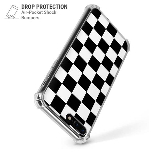 Black and White Checkered iPhone 7/8 Plus Clear Case