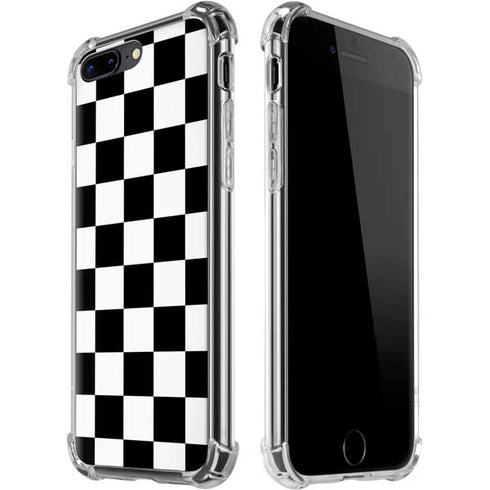 Black and White Checkered iPhone 7/8 Plus Clear Case
