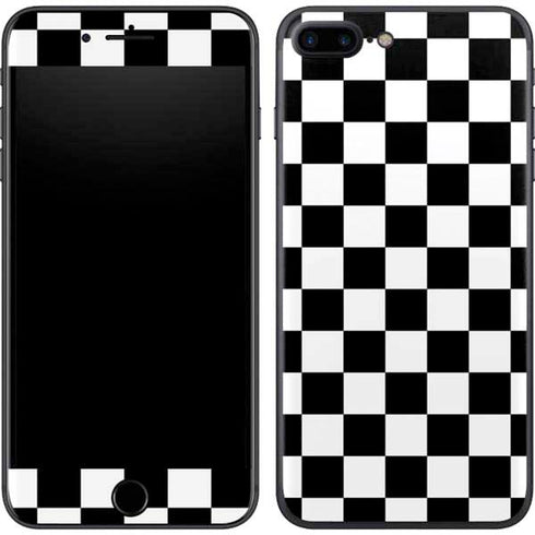 Black and White Checkered iPhone 8 Plus Skin