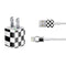 Black and White Checkered iPhone Charger (5W USB) Skin