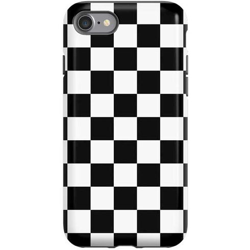Black and White Checkered iPhone SE (2nd & 3rd Gen) Pro Case