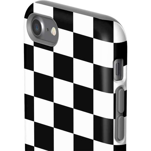 Black and White Checkered iPhone SE (2nd & 3rd Gen) Pro Case