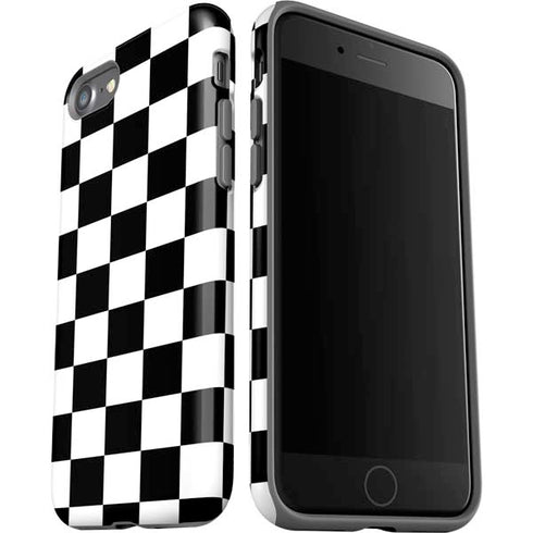 Black and White Checkered iPhone SE (2nd & 3rd Gen) Pro Case