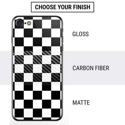 Black and White Checkered iPhone SE (2nd & 3rd Gen) Skin