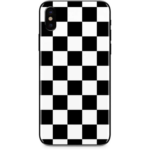 Black and White Checkered iPhone X Skin