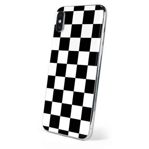 Black and White Checkered iPhone X Skin