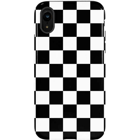 Black and White Checkered iPhone XR Pro Case