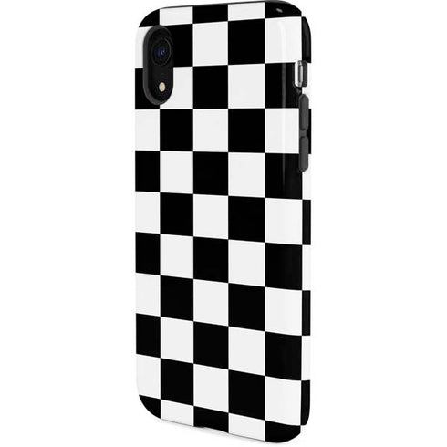 Black and White Checkered iPhone XR Pro Case