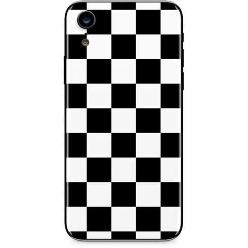 Black and White Checkered iPhone XR Skin