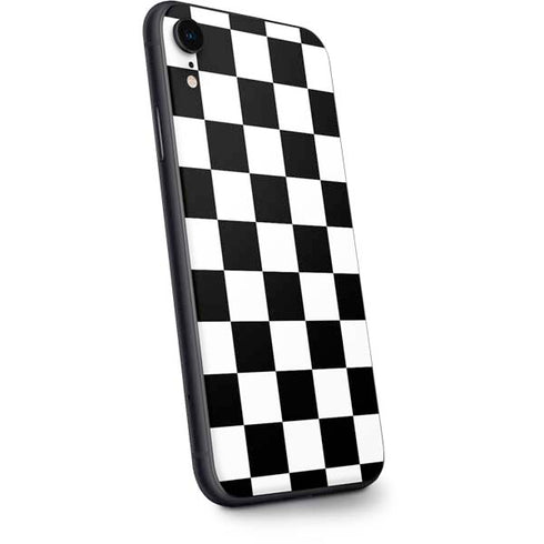 Black and White Checkered iPhone XR Skin