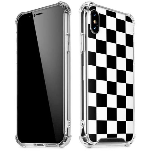 Black and White Checkered iPhone XS Max Clear Case