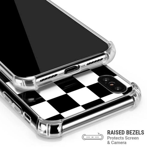 Black and White Checkered iPhone XS Max Clear Case