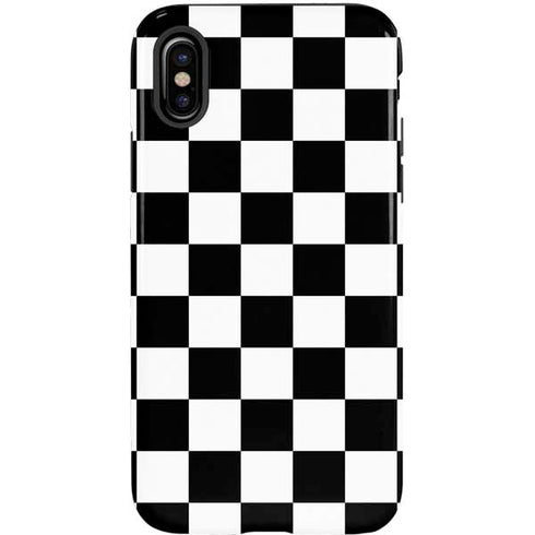 Black and White Checkered iPhone XS Pro Case