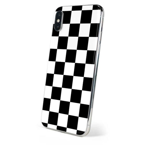 Black and White Checkered iPhone XS Skin