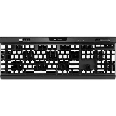 Black and White Checkered K95 RGB PLATINUM Mechanical Gaming Keyboard Skin