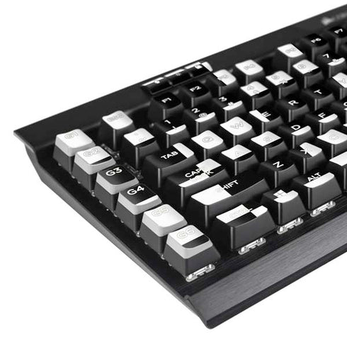 Black and White Checkered K95 RGB PLATINUM Mechanical Gaming Keyboard Skin