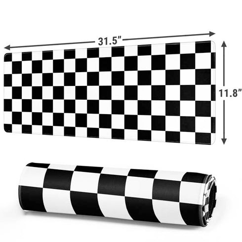 Black and White Checkered Gaming Mouse Pad