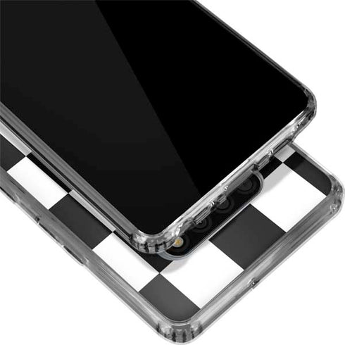 Black and White Checkered LG Stylo 6 Clear Case