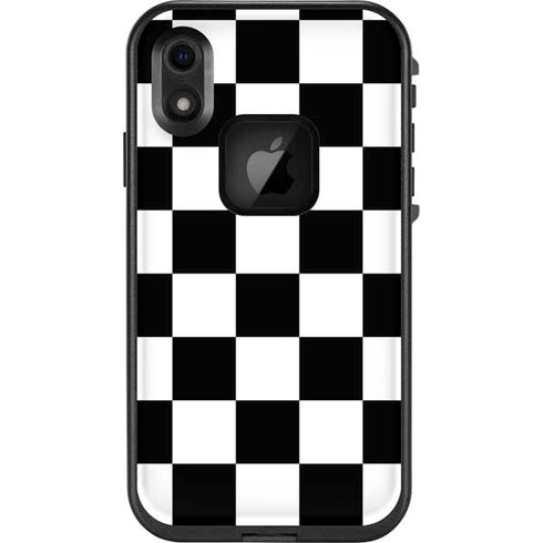 Black and White Checkered LifeProof Fre iPhone Skin