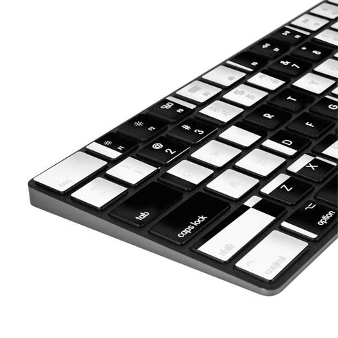 Black and White Checkered Magic Keyboard with Numeric Keypad Skin