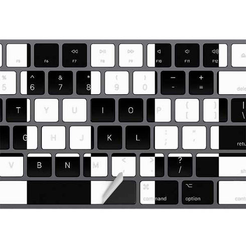 Black and White Checkered Magic Keyboard with Numeric Keypad Skin
