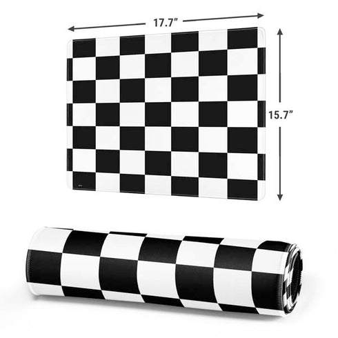 Black and White Checkered Gaming Mouse Pad