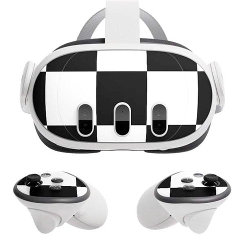 Black and White Checkered Meta Quest 3 Skin