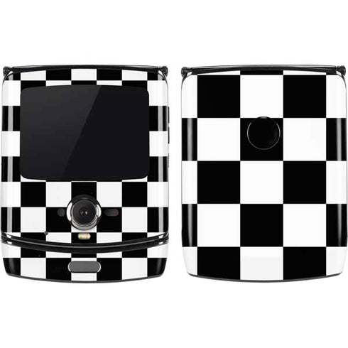 Black and White Checkered Motorola RAZR Skin