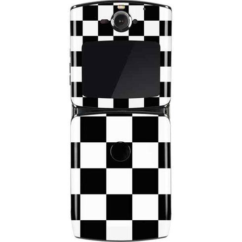 Black and White Checkered Motorola RAZR Skin