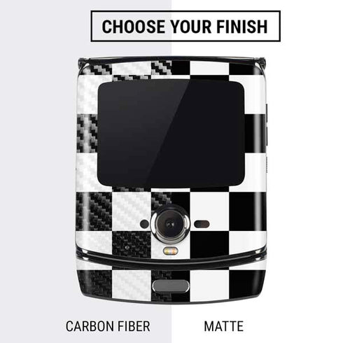Black and White Checkered Motorola RAZR Skin