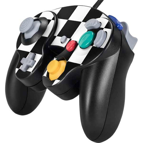 Black and White Checkered Nintendo GameCube Controller Skin