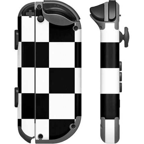 Black and White Checkered Nintendo Joy-Con (L/R) Controller Skin