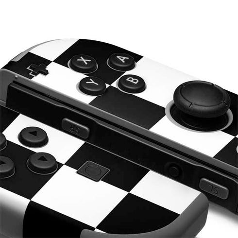 Black and White Checkered Nintendo Joy-Con (L/R) Controller Skin