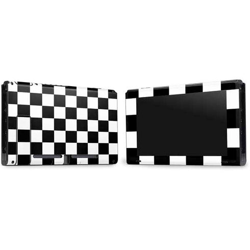 Black and White Checkered Nintendo Switch Bundle Skin