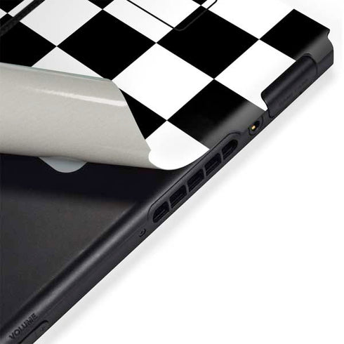 Black and White Checkered Nintendo Switch Bundle Skin