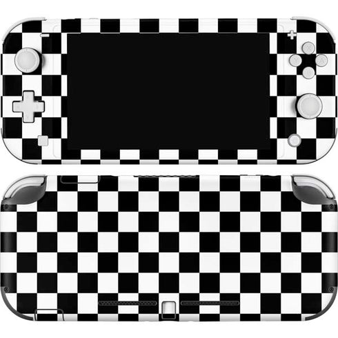 Black and White Checkered Nintendo Switch Lite Skin