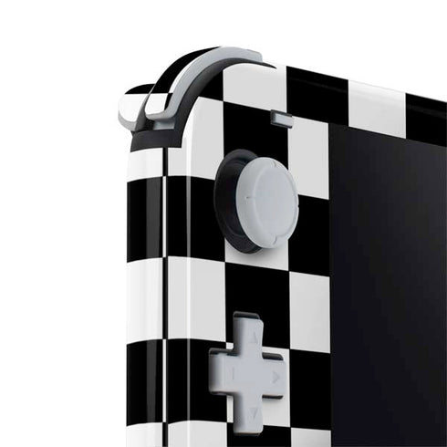 Black and White Checkered Nintendo Switch Lite Skin