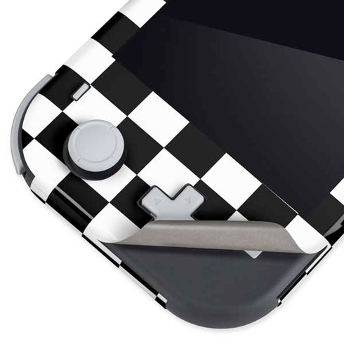 Black and White Checkered Nintendo Switch Lite Skin