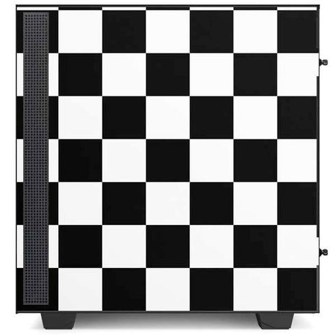Black and White Checkered NZXT H510 Compact ATX Mid-Tower Case Skin