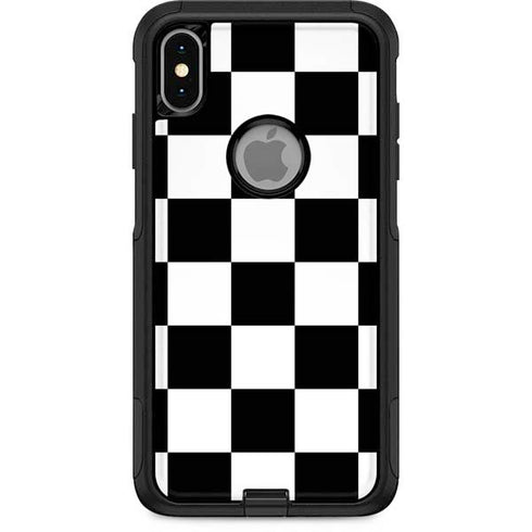 Black and White Checkered Otterbox Commuter iPhone Skin