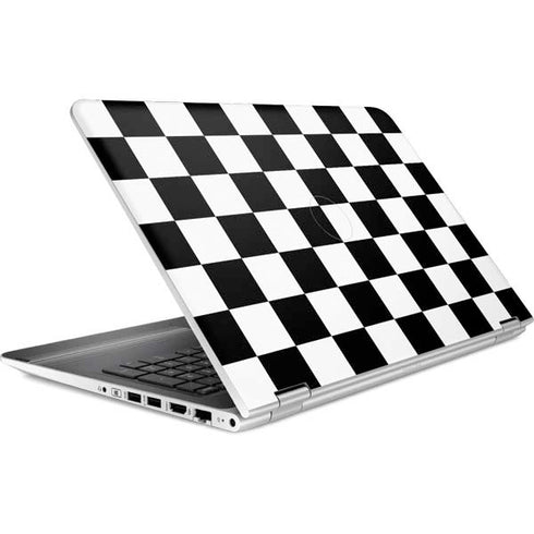 Black and White Checkered HP Pavilion Skin