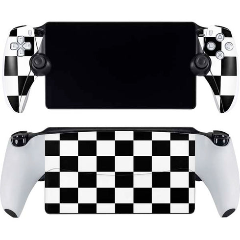 Black and White Checkered PlayStation Portal Remote Player Skin