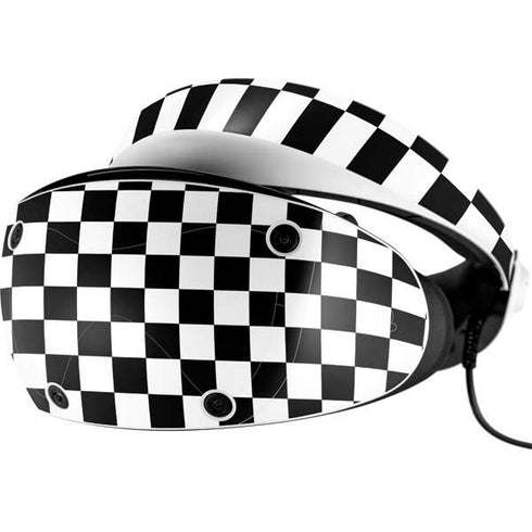 Black and White Checkered PlayStation VR2 Skin