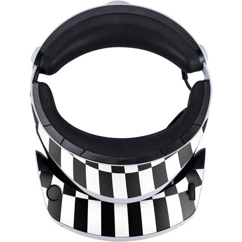 Black and White Checkered PlayStation VR2 Skin