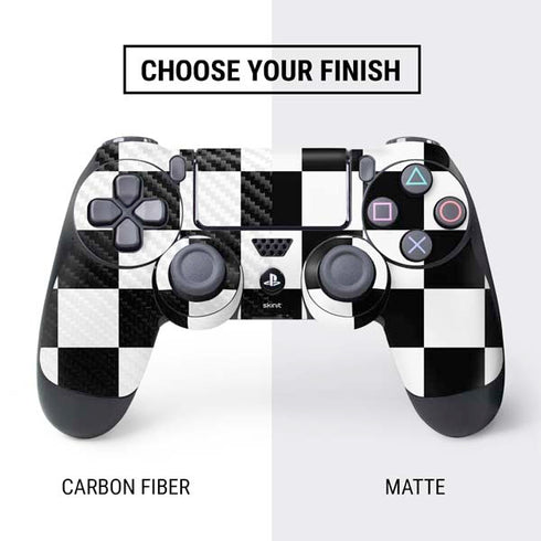 Black and White Checkered PS4 Controller Skin