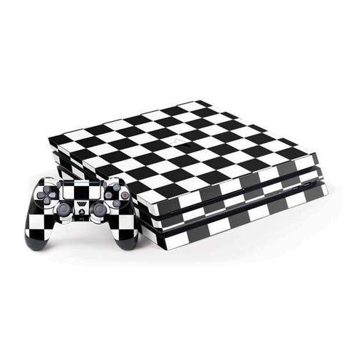 Black and White Checkered PS4 Pro Bundle Skin