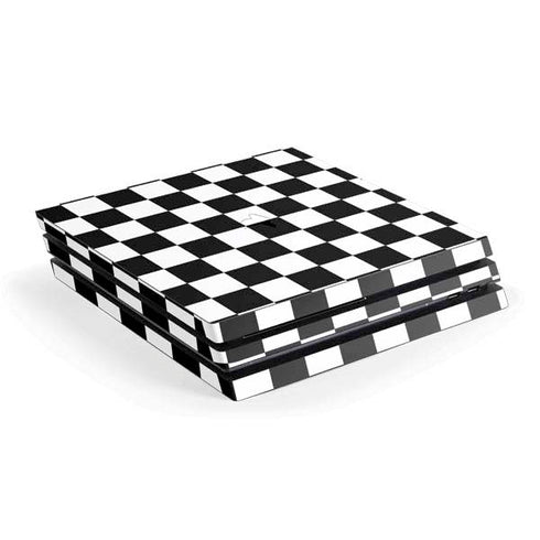 Black and White Checkered PS4 Pro Console Skin