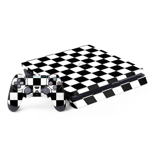 Black and White Checkered PS4 Slim Bundle Skin