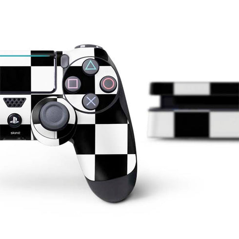 Black and White Checkered PS4 Slim Bundle Skin