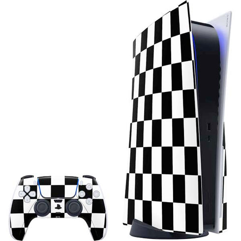 Black and White Checkered PS5 Bundle Skin